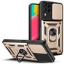 Mobigear Armor Ring Cam Slide Samsung Galaxy M53 Hülle Hardcase Backcover Stoßfest mit Ringhalter - Gold
