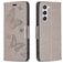 Mobigear Butterfly Samsung Galaxy S23 Hülle Klapphülle Geldbörse - Grau