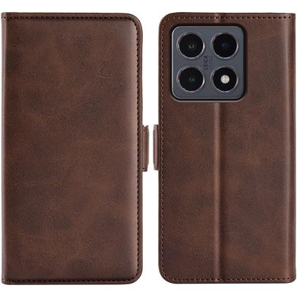 Mobigear Slim Magnet Xiaomi 15T Hülle Klapphülle Geldbörse - Braun
