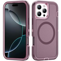 Mobigear Rugged Mag iPhone 16 Pro Max MagSafe Hülle Hardcase Backcover Stoßfest - Lila
