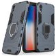 Mobigear Armor Ring iPhone XR Hülle Hardcase Backcover Stoßfest mit Ringhalter - Blau