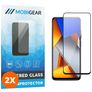 Mobigear Premium POCO M4 Pro 4G Panzerglas Gehärtetes Glas Displayschutz - Hüllenfreundlich - Schwarz (2er Pack)