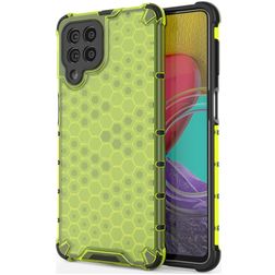 Mobigear Honeycomb Samsung Galaxy M53 Hülle Hardcase Backcover Stoßfest - Grün