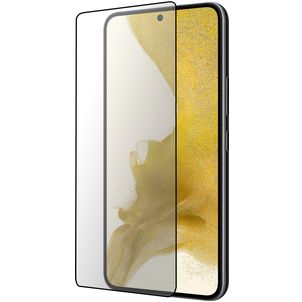 Mobiparts Regular Samsung Galaxy S22 Panzerglas Gehärtetes Glas Displayschutz - Hüllenfreundlich - Schwarz