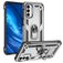 Mobigear Armor Ring Samsung Galaxy M23 Hülle Hardcase Backcover Stoßfest mit Ringhalter - Silber