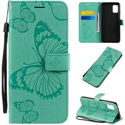 Mobigear Butterfly Samsung Galaxy A51 5G Klapphülle Portemonnaie - Türkis