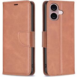 Mobigear Excellent iPhone 16 Plus Hülle Klapphülle Geldbörse - Braun