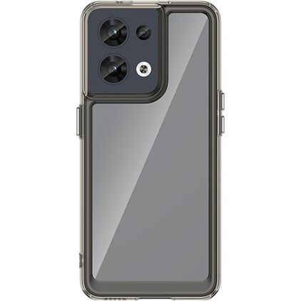 Mobigear Crystal OPPO Reno 8 5G Hülle Hardcase Backcover - Transparent / Grau