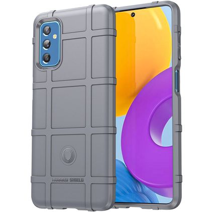 Mobigear Rugged Shield Samsung Galaxy M52 Hülle Flexibles TPU Backcover Stoßfest - Grau