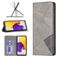 Mobigear Rhombus Slim Samsung Galaxy A73 Hülle Klapphülle - Grau