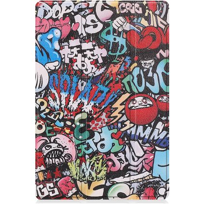 Mobigear Tri-Fold Samsung Galaxy Tab A8 10.5 (2021) Hülle Klapphülle - Graffiti