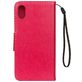 Mobigear Flowers iPhone XS Max Hülle Klapphülle Geldbörse - Magenta