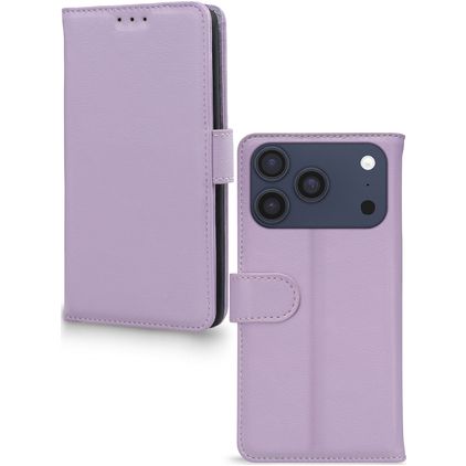 Mobilize Premium Gelly iPhone 17 Pro Hülle Klapphülle Geldbörse - Lila