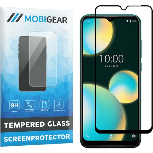 Mobigear Premium Wiko View 4 Lite Panzerglas Gehärtetes Glas Displayschutz - Hüllenfreundlich - Schwarz