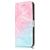 Mobigear Marble iPhone 8 Plus Hülle Klapphülle Geldbörse - Blau / Pink