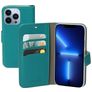 Mobiparts Saffiano Wallet iPhone 13 Pro Hülle Klapphülle Geldbörse - Türkis