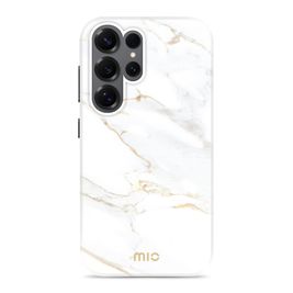 MIO Samsung Galaxy S25 Ultra MagSafe Hülle Hardcase Backcover - White Marble