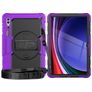 Mobigear SureGrip Xtreme Samsung Galaxy Tab S9 Ultra Hülle Kunststoff,Silikon Backcover + Schulterträger + Ständer - Lila