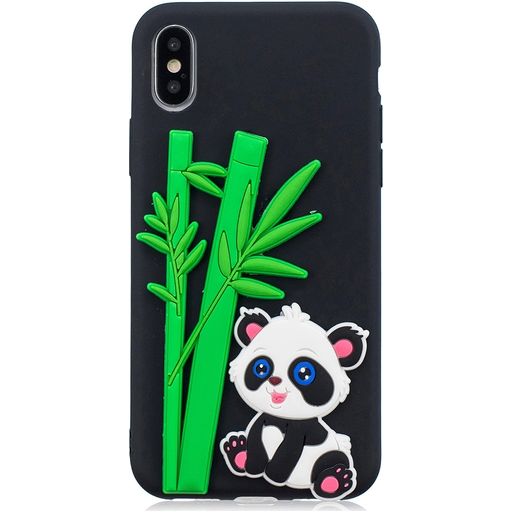 Mobigear Design iPhone XS Max Hülle Flexibles TPU Backcover - Panda
