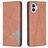 Mobigear Rhombus Slim Nothing Phone (1) Hülle Klapphülle - Braun