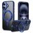Mobigear Frosted Mag iPhone 17 MagSafe Hülle Hardcase Backcover mit Ständer - Blau