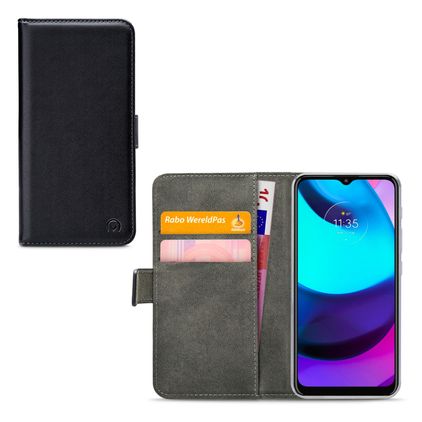 Mobilize Classic Gelly Wallet Motorola Moto E20 Hülle Klapphülle Geldbörse - Schwarz