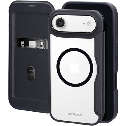 Mobiparts Shield Line iPhone Air MagSafe Hülle Klapphülle - Schwarz