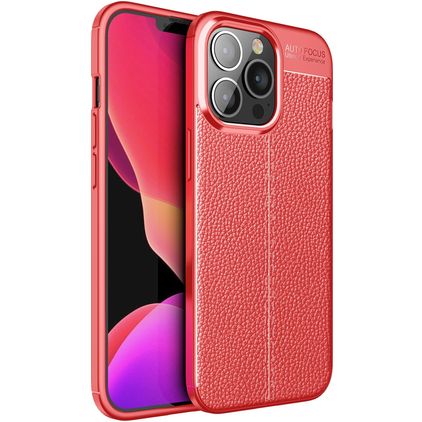 Mobigear Luxury iPhone 13 Pro Max TPU (flexibel) Backcover - Rot