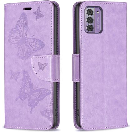 Mobigear Butterfly Nokia G42 Hülle Klapphülle Geldbörse - Lila