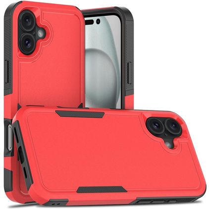 Mobigear Heavy Armor iPhone 16 Plus Hardcase Backcover Shockproof - Rot