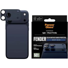 PanzerGlass FENDER iPhone 17 Pro Max Aluminum Kamera Schutz - Hüllenfreundlich - Deep Blue