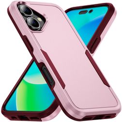 Mobigear Heavy Armor iPhone 16 Hülle Hardcase Backcover Stoßfest - Pink