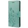 Mobigear Flowers Samsung Galaxy A33 Hülle Klapphülle Geldbörse - Türkis