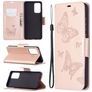 Mobigear Butterfly Samsung Galaxy A72 Klapphülle Portemonnaie - Roségold