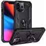 Mobigear Armor Ring iPhone 14 Pro Hülle Hardcase Backcover Stoßfest mit Ringhalter - Schwarz