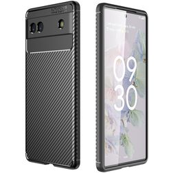 Mobigear Racing Google Pixel 6a Hülle Flexibles TPU Backcover - Schwarz