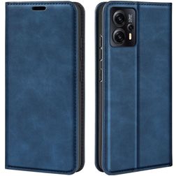 Mobigear Retro Slim Motorola Moto E13 Hülle Klapphülle Geldbörse - Dunkelblau