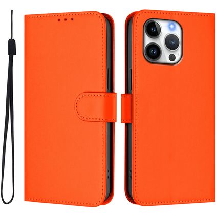 Mobigear Urban Wallet iPhone 16 Pro Max Hülle Klapphülle Geldbörse - Orange