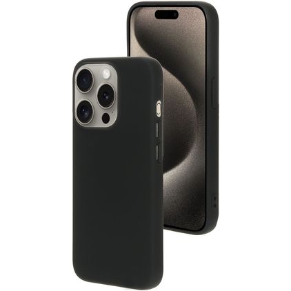 Mobiparts iPhone 15 Pro Silikon Backcover - Schwarz