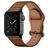 Mobigear Venezia Leder Apple Watch Armband Dornschließe - 49/46/45/44 mm - Braun