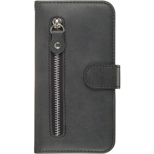 Mobigear Zipper Samsung Galaxy S20 Plus Hülle Klapphülle Geldbörse - Schwarz