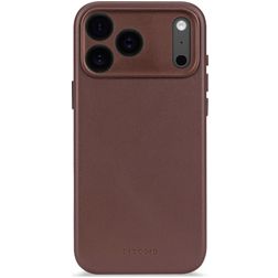 Decoded iPhone 17 Pro Hülle Echtes Leder Backcover Stoßfest - Chocolate Brown