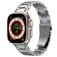 Mobigear Amsterdam Edelstahl Apple Watch Armband Faltschließe - 49/46/45/44 mm - Silber