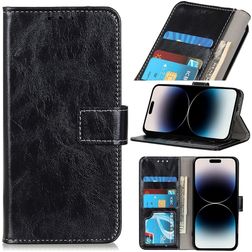 Mobigear Basic iPhone 14 Pro Max Hülle Klapphülle Geldbörse - Schwarz