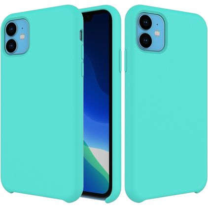 Mobigear Rubber Touch iPhone 11 Silikon Hülle Backcover - Türkis