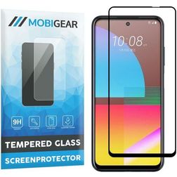 Mobigear Premium HTC Desire 21 Pro Panzerglas Gehärtetes Glas Displayschutz - Hüllenfreundlich - Schwarz