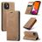 Caseme 013 iPhone 12 Mini Hülle Klapphülle Geldbörse - Braun