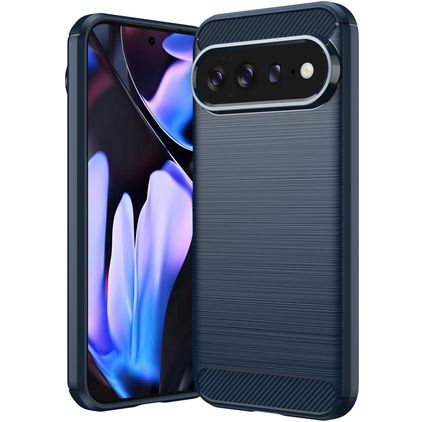 Mobigear Brushed Slim Google Pixel 11 Pro XL Hülle Flexibles TPU Backcover - Blau
