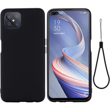 Mobigear Rubber Touch OPPO Reno 4 Z 5G Silikon Hülle Backcover - Schwarz