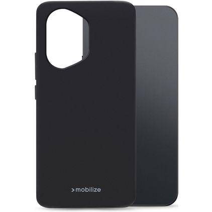 Mobilize Rubber Gelly Honor 600 Hülle Flexibles TPU Backcover - Schwarz